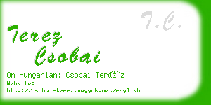 terez csobai business card